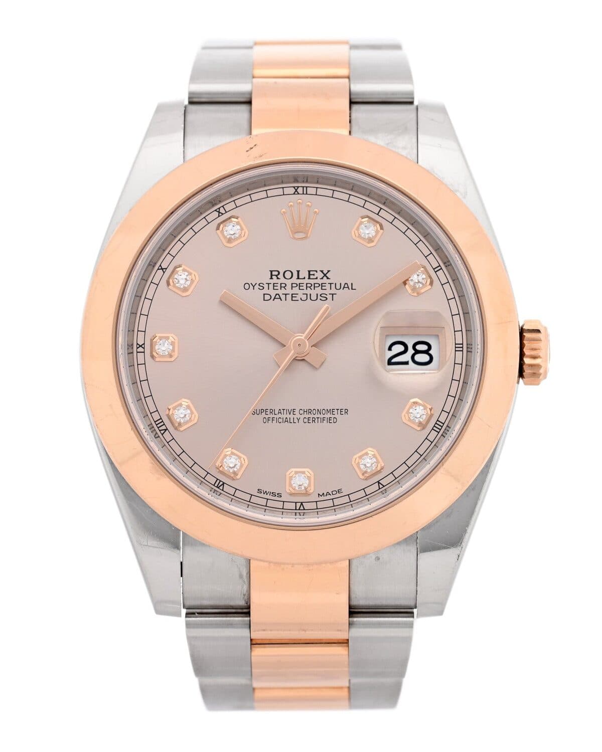 Steel bracelet watch photographed on a neutral ground